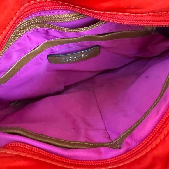 Michael Kors Kempton Chili Microfiber MD Pocket Crossbody bag - Picture 11 of 15